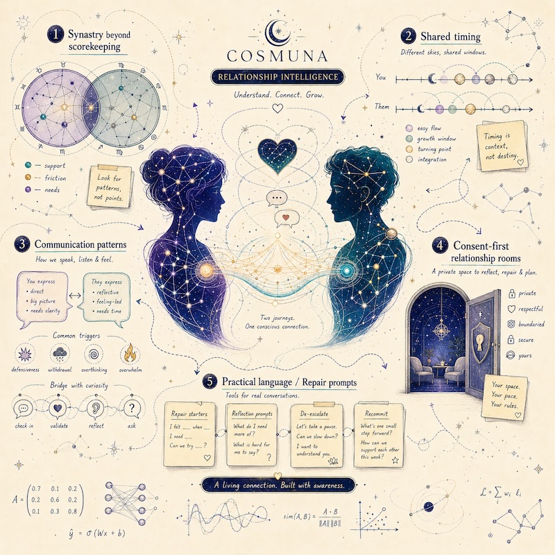 Astrology relationships visualization